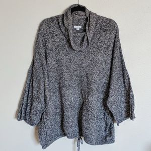Pure J.Jill Kimono Cowl Neck Grey Sweater XL